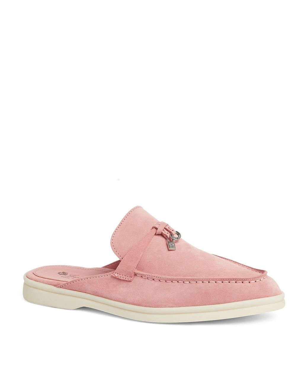 Loro Piana Suede Babouche Charms Walk Mules in Pink | Lyst