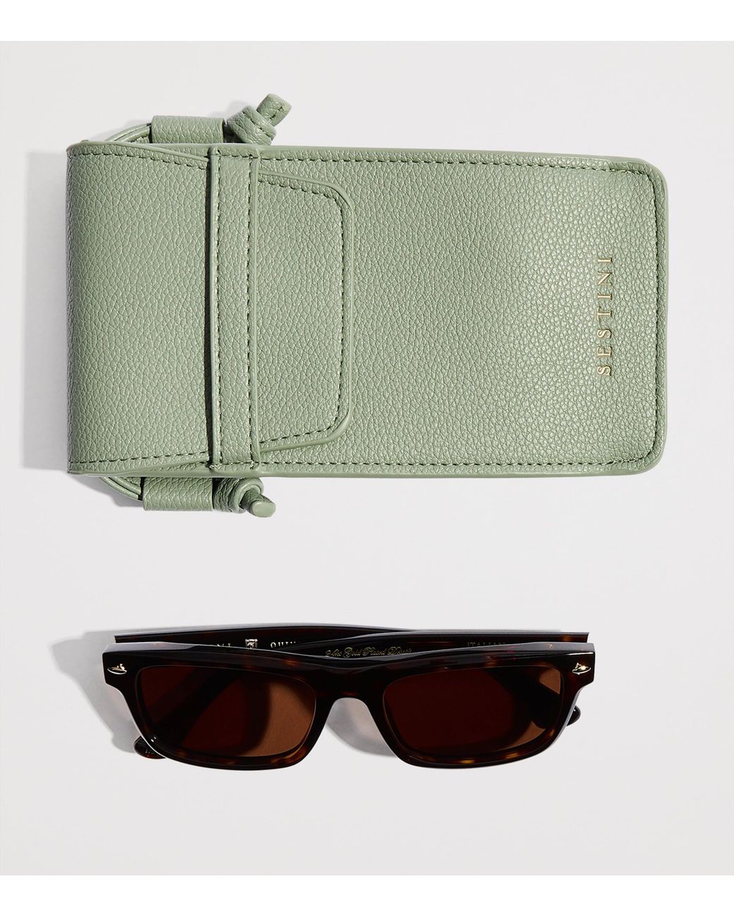 Sestini Eyewear Brown Acetate Quindici Sunglasses for men