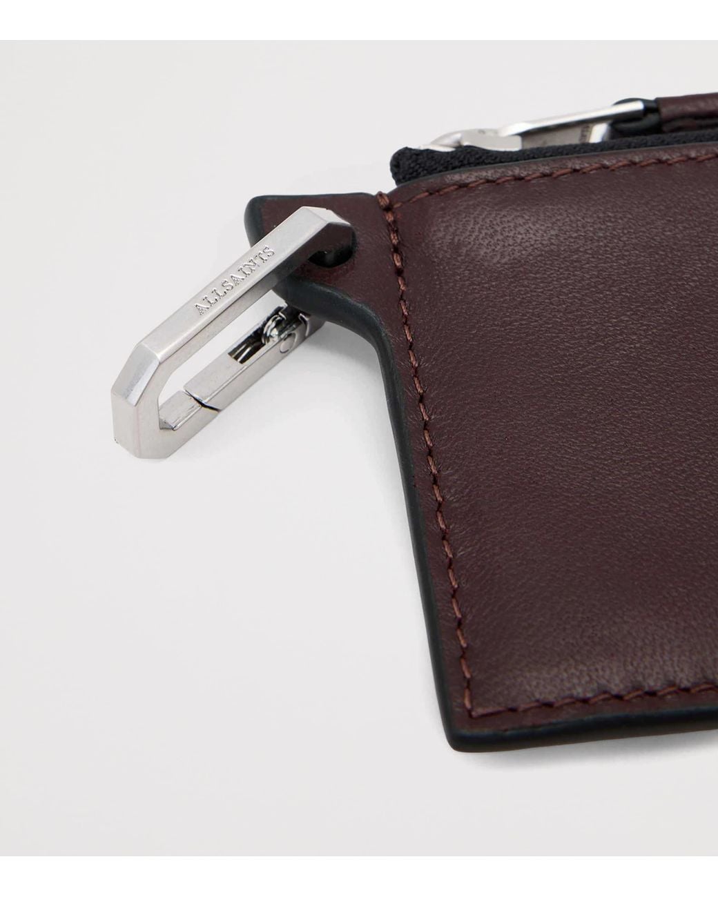 AllSaints Purple Leather Remy Wallet
