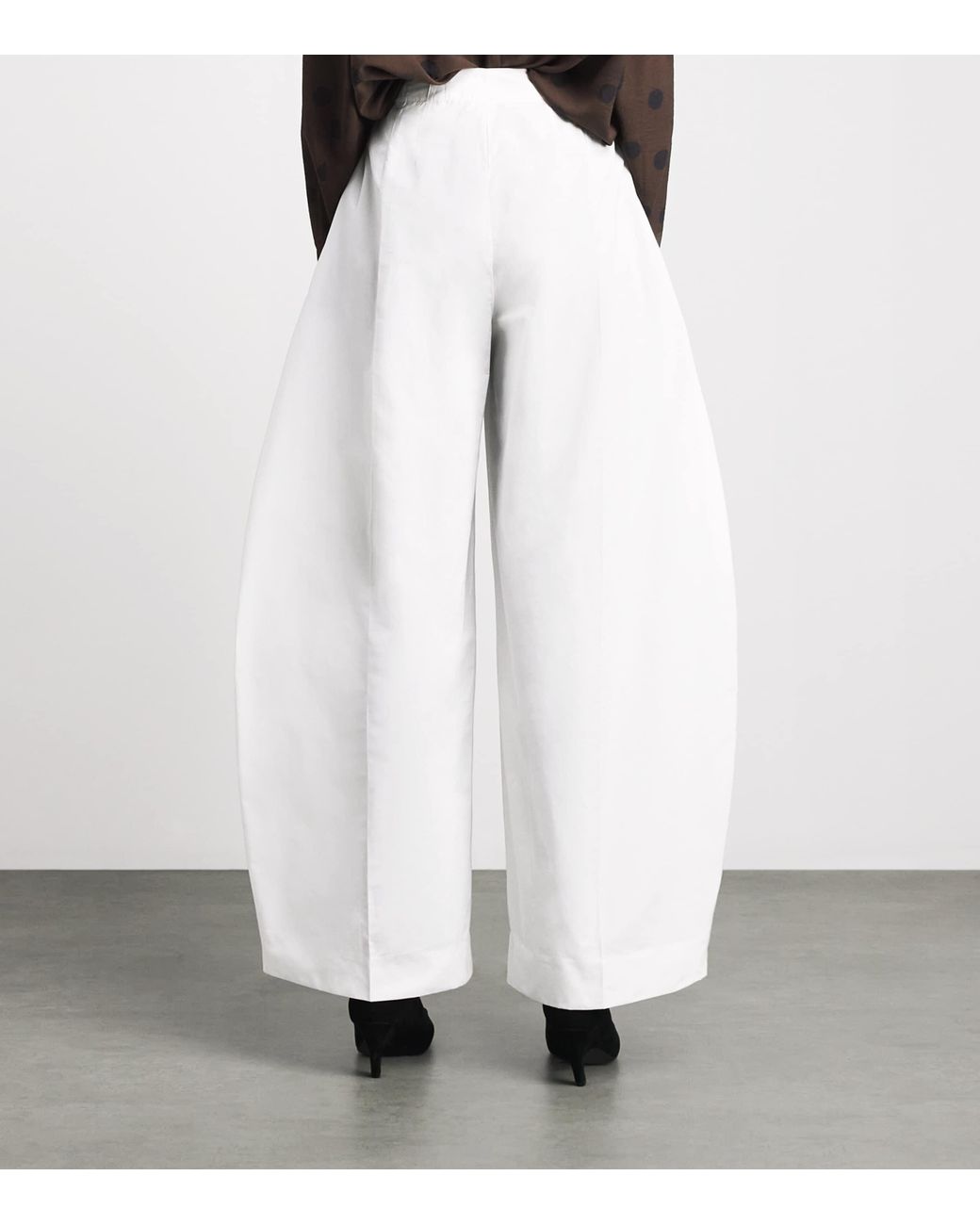 Jacquemus White Barrel Ovalo Trousers