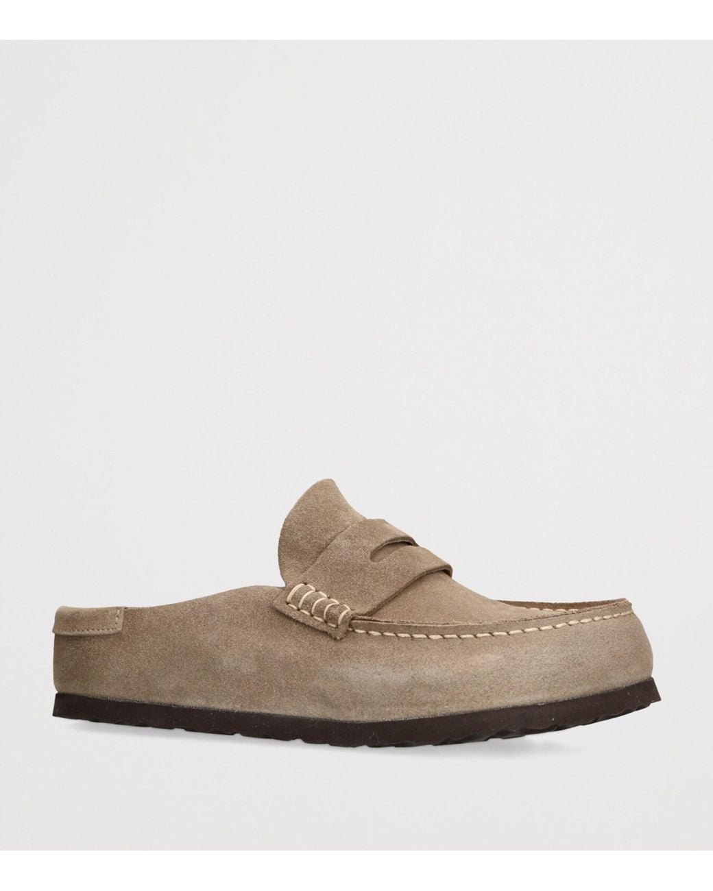 Birkenstock Brown Suede Naples Wrapped Clogs