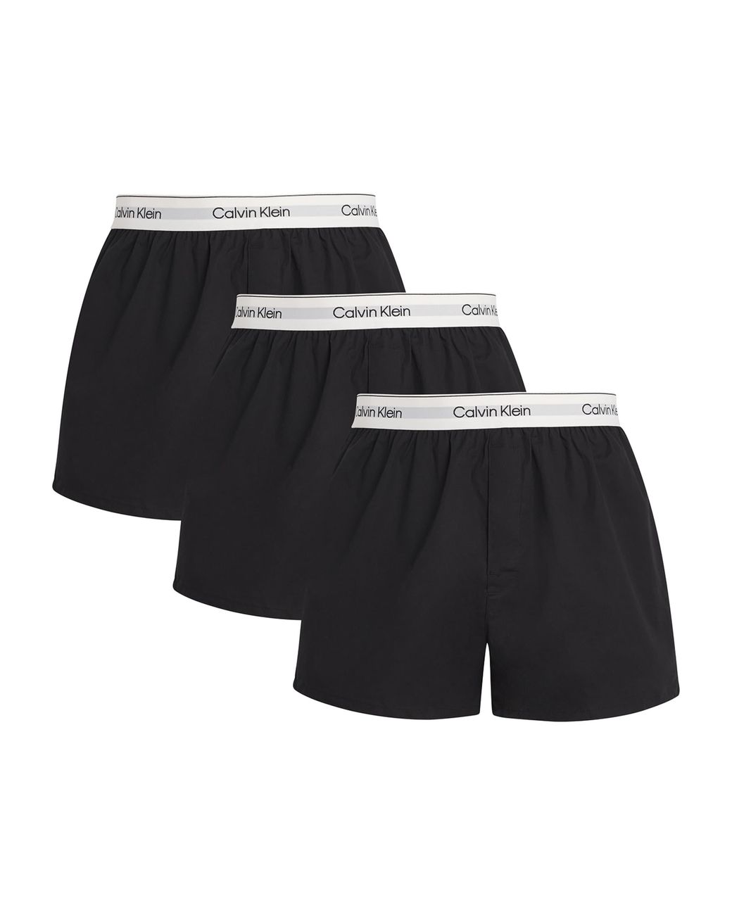 Calvin Klein Black Cotton Stretch Slim Icon Boxers for men
