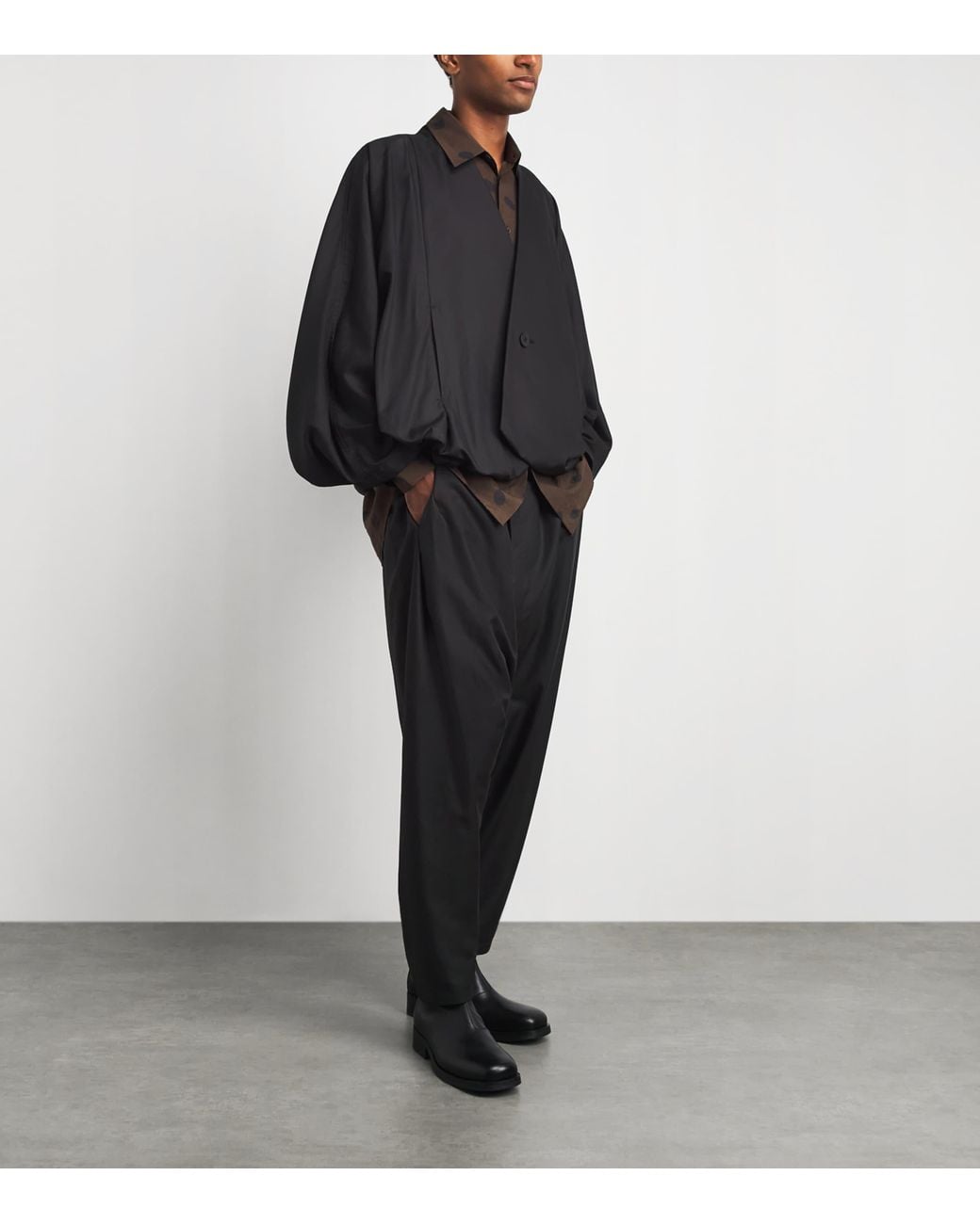 IM MEN Black Swing Blazer for men
