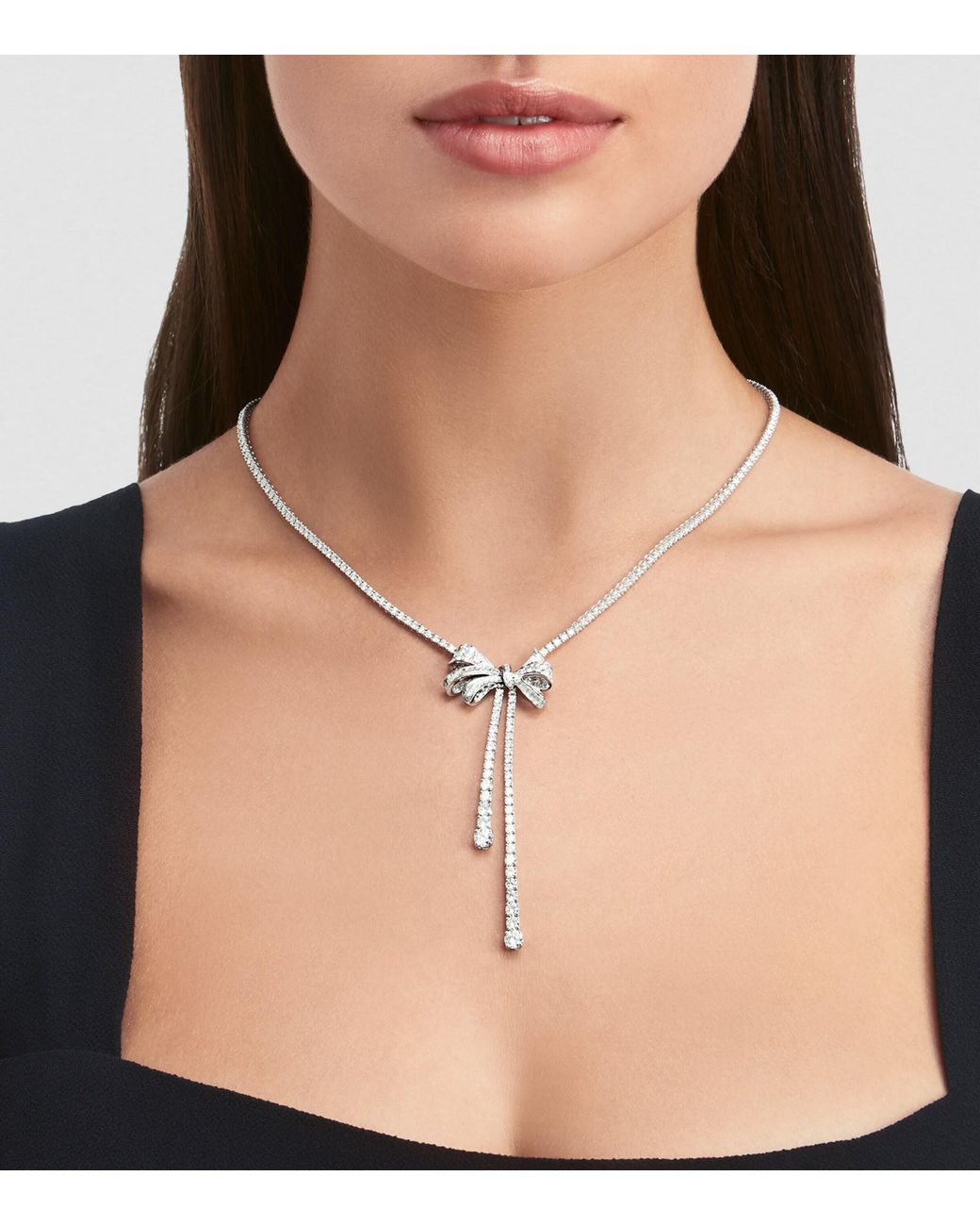 Graff Metallic And Diamond Tilda's Bow Necklace