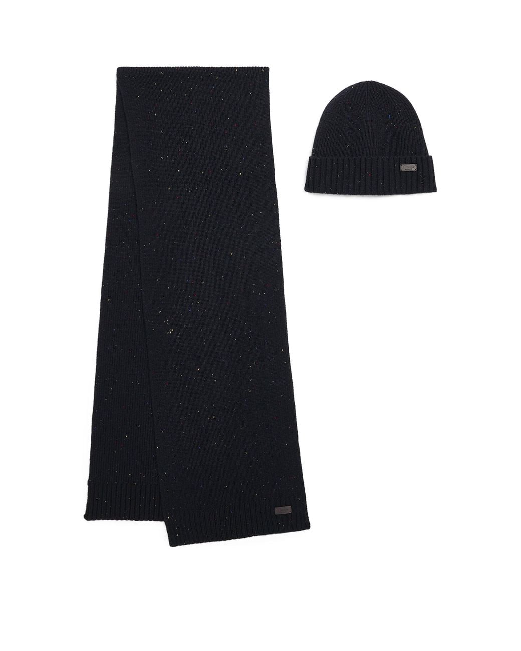 Barbour Black Carlton Beanie And Scarf Gift Set for men