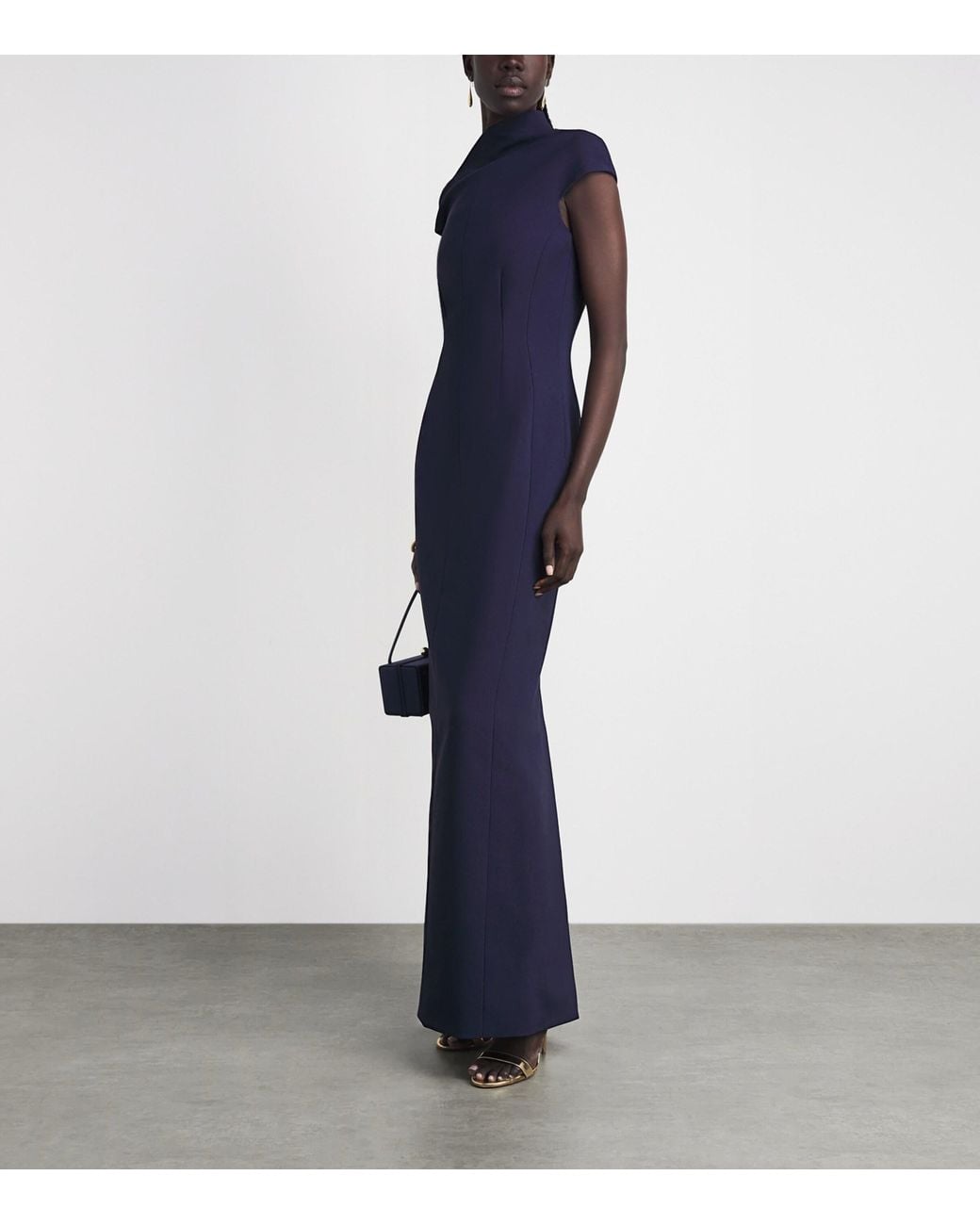 Solace London Blue One-Shoulder Arion Gown