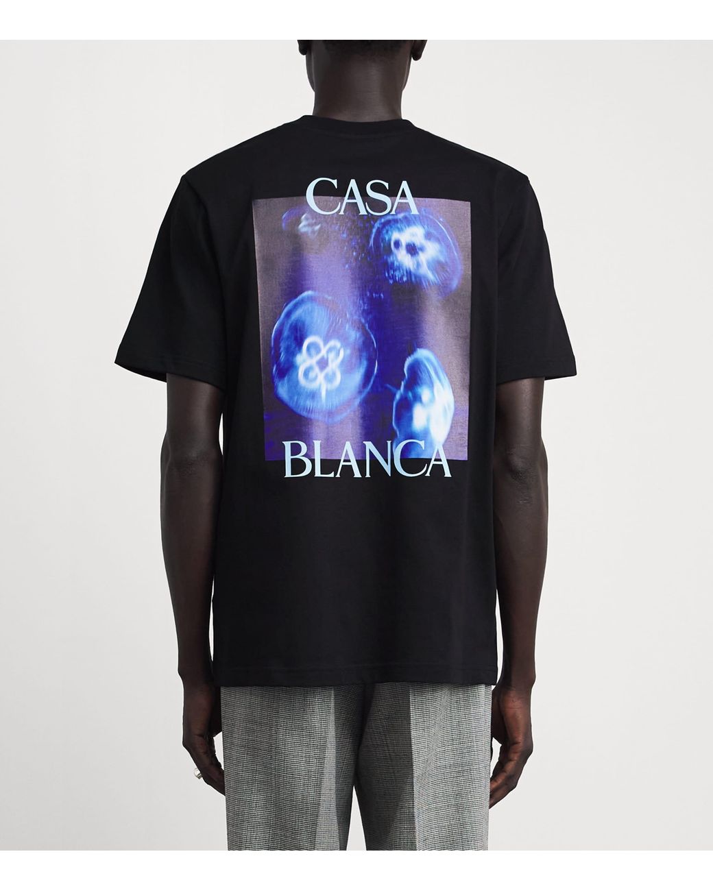 Casablanca Black Organic Cotton Meduse Sportive T-Shirt for men