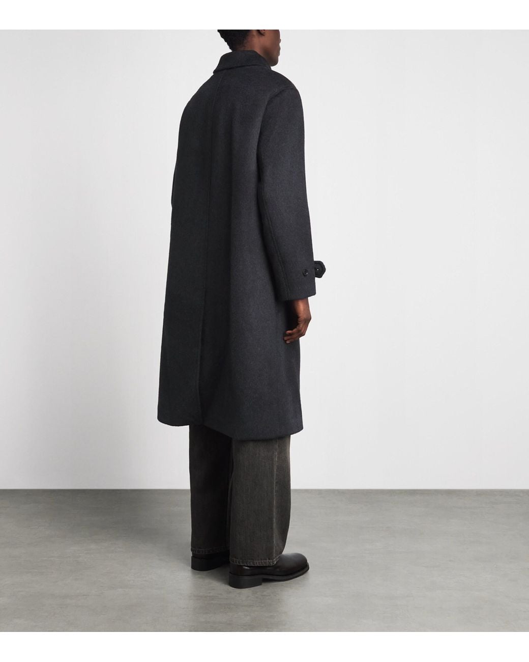 NN07 Black Wool-Blend Gibson Coat for men