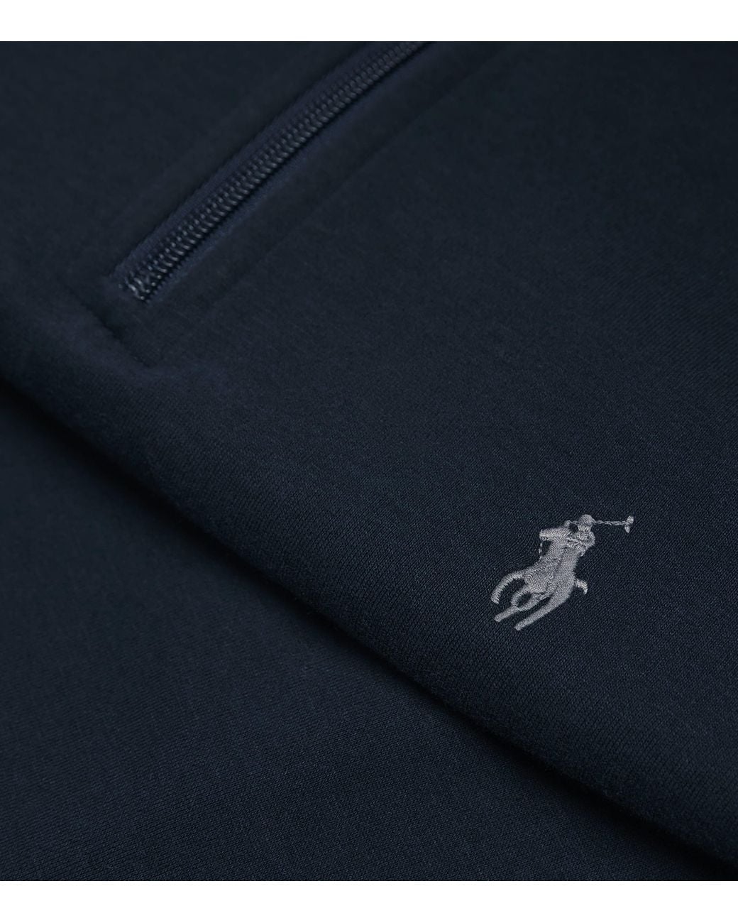 Polo Ralph Lauren Blue Cotton-Blend Quarter-Zip Sweater for men