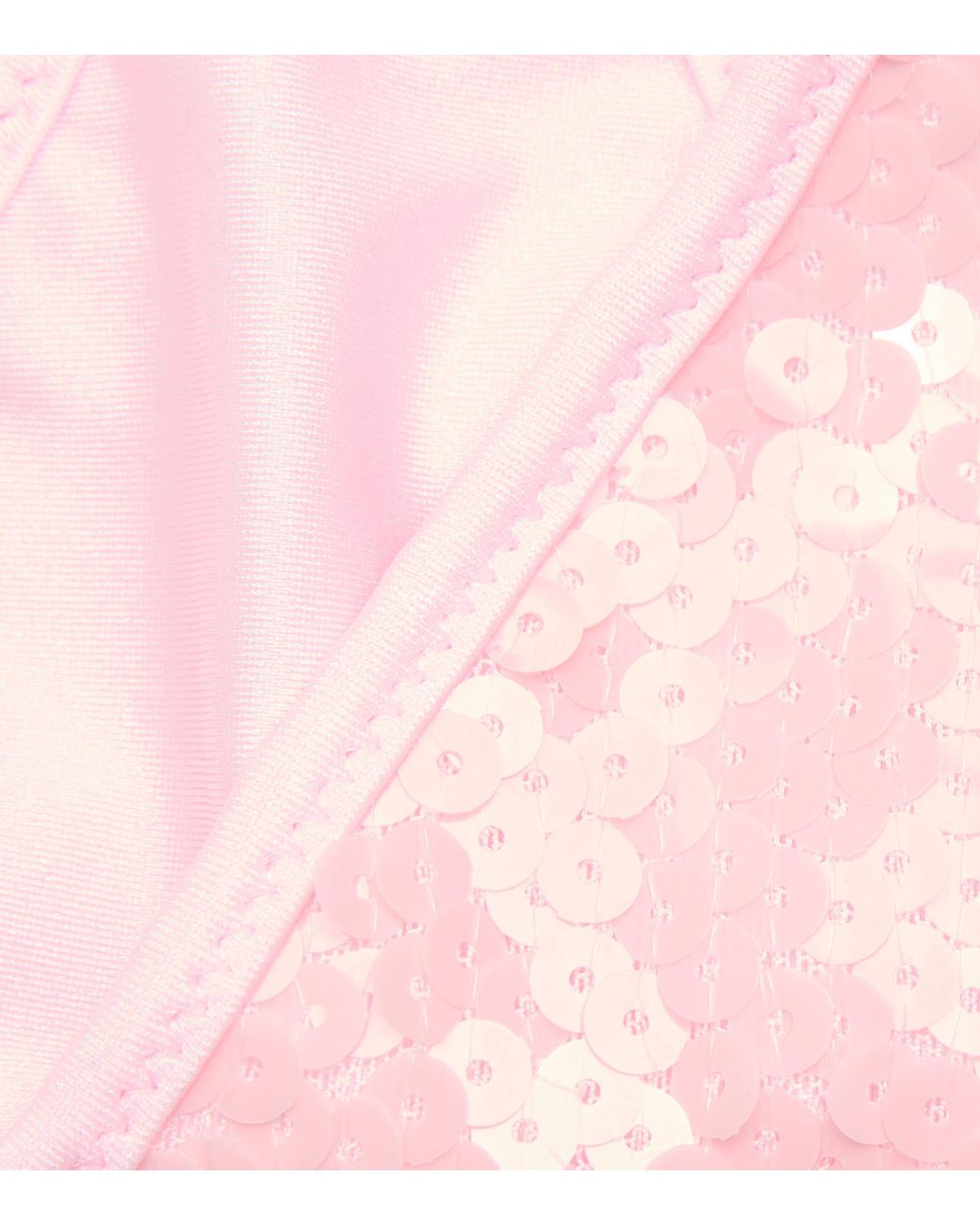 Oseree Pink Sequin Triangle Bikini