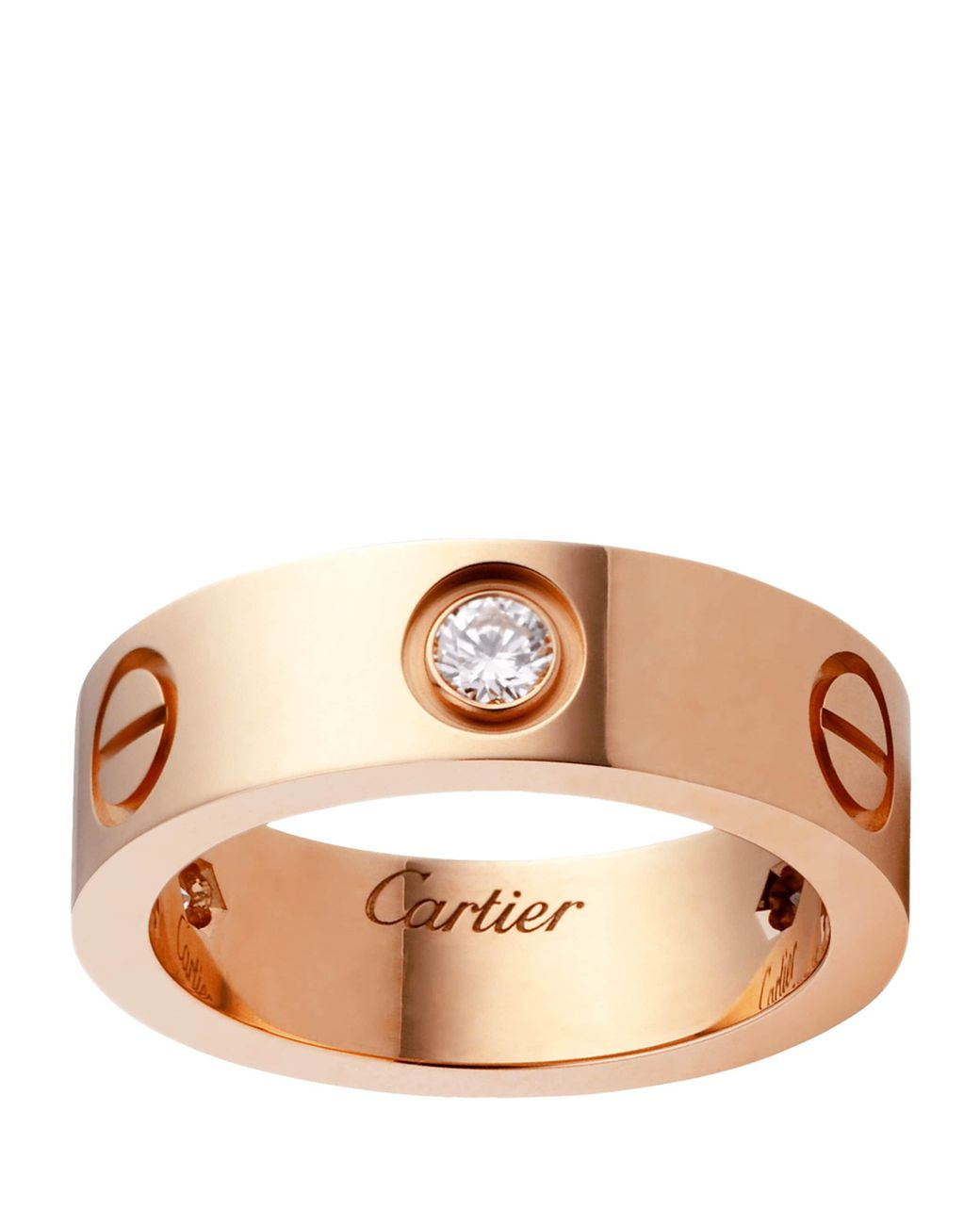 Cartier Brown Rose And Diamond Love Ring