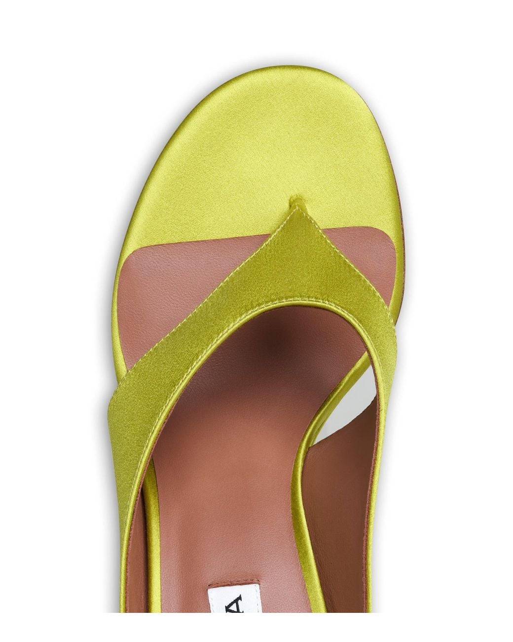 Alaïa Yellow Satin Cube Wedge Sandals 75