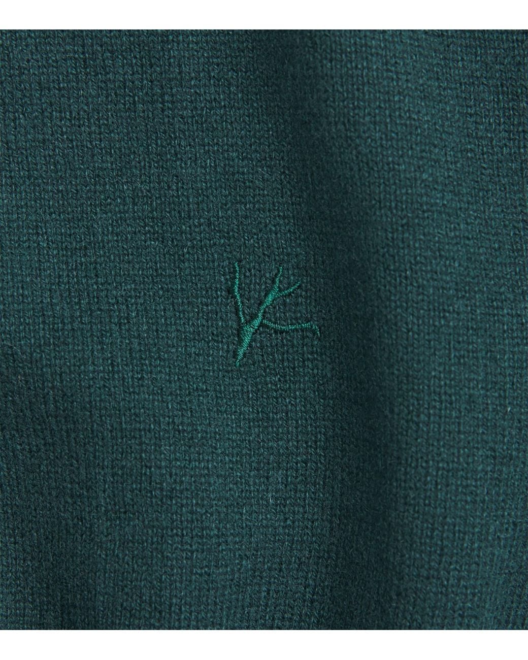 Isaia Green Wool Rollneck Sweater