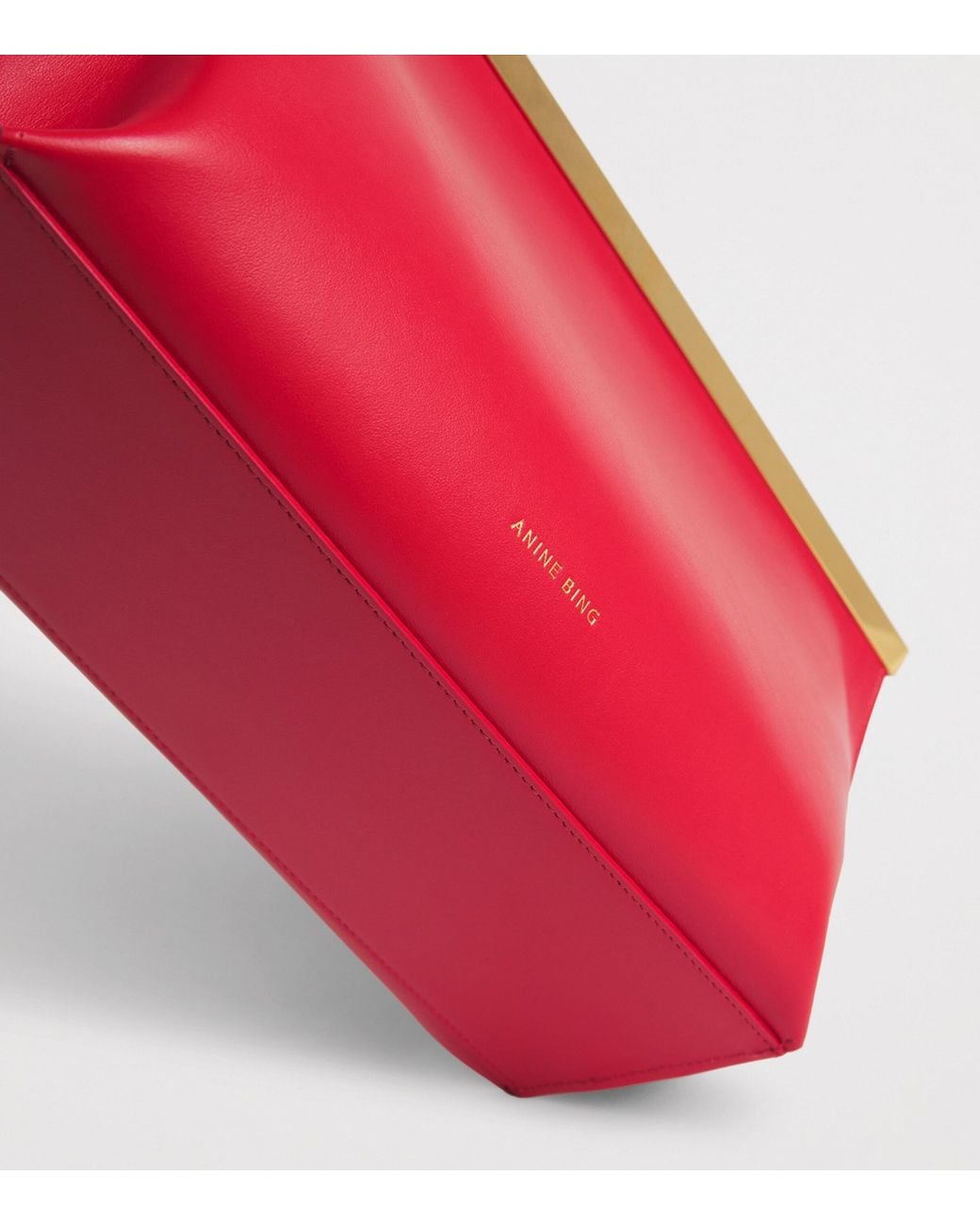 Anine Bing Red Leather Anine Clutch Bag