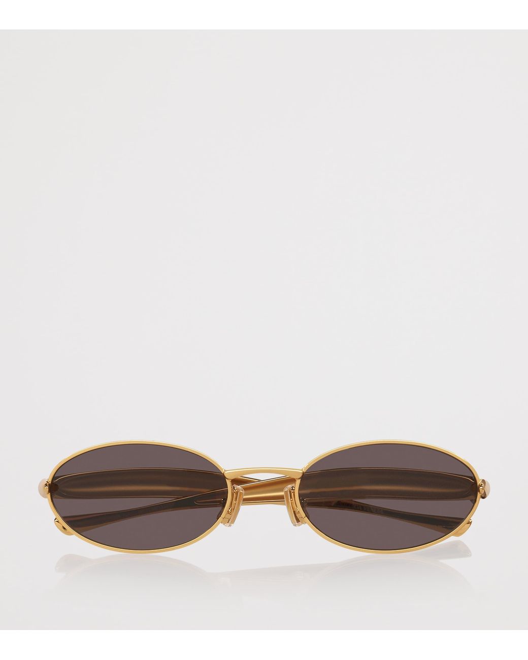Bottega Veneta Metallic Oval Sardine Sunglasses