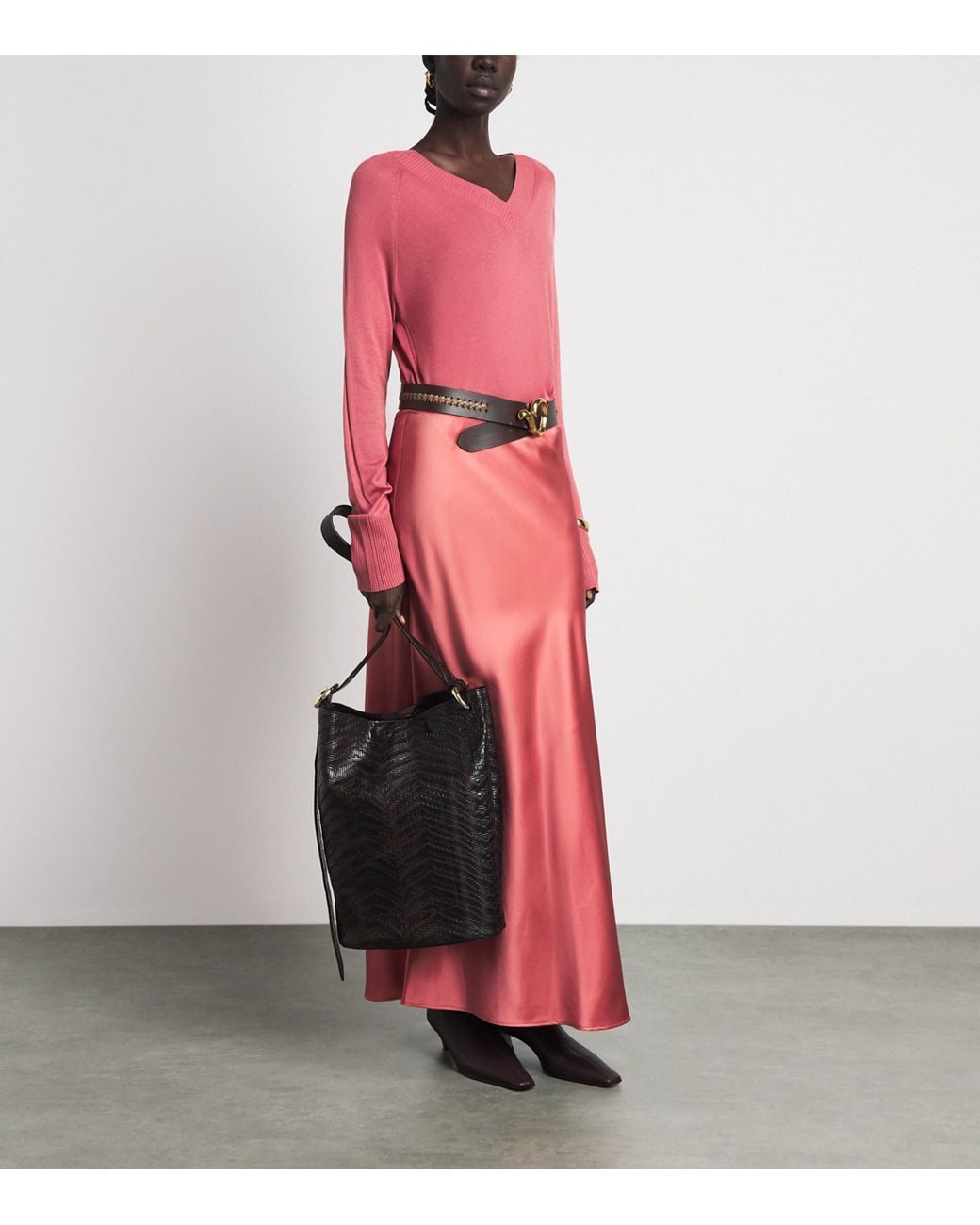 Joseph Pink Silk Gallow Sweater