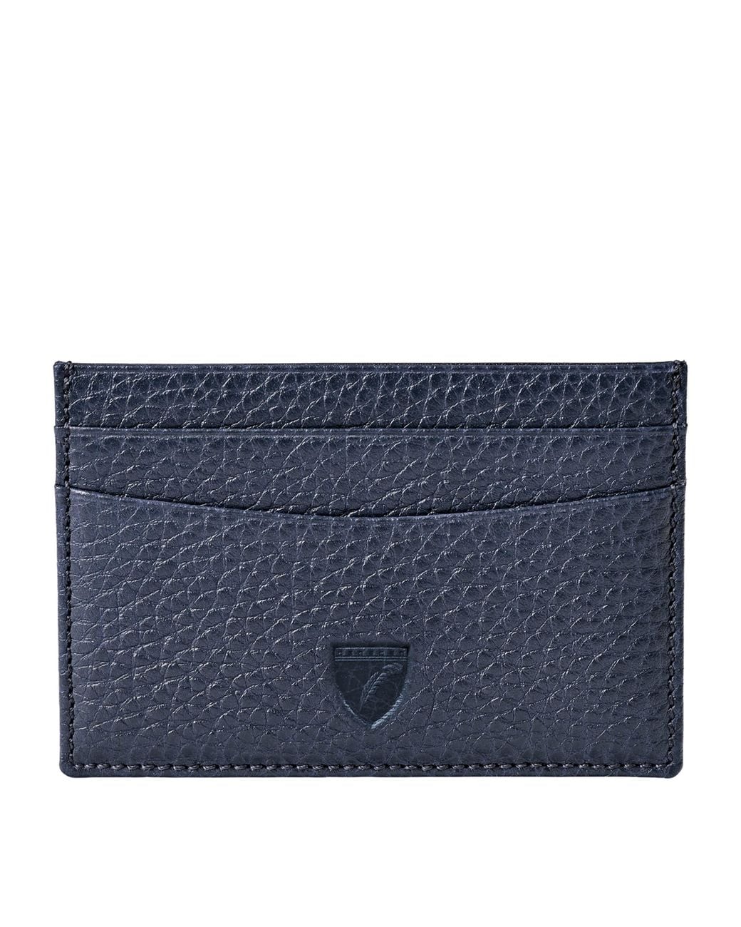 Aspinal Blue Leather Logo Card Holder