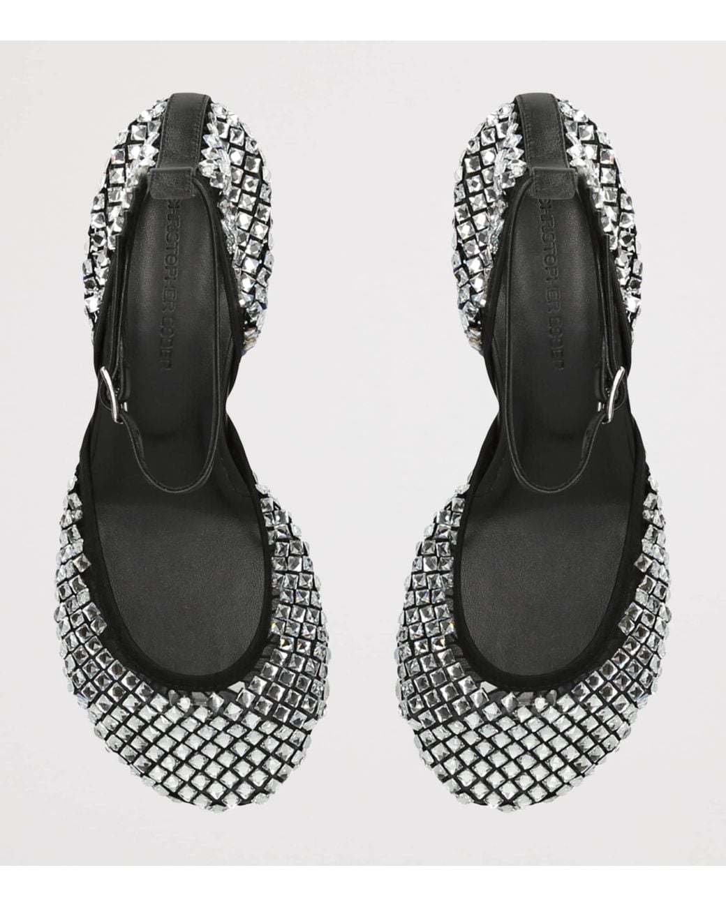 Christopher Esber White Embellished Minette Mary Jane Heeled Sandals 75