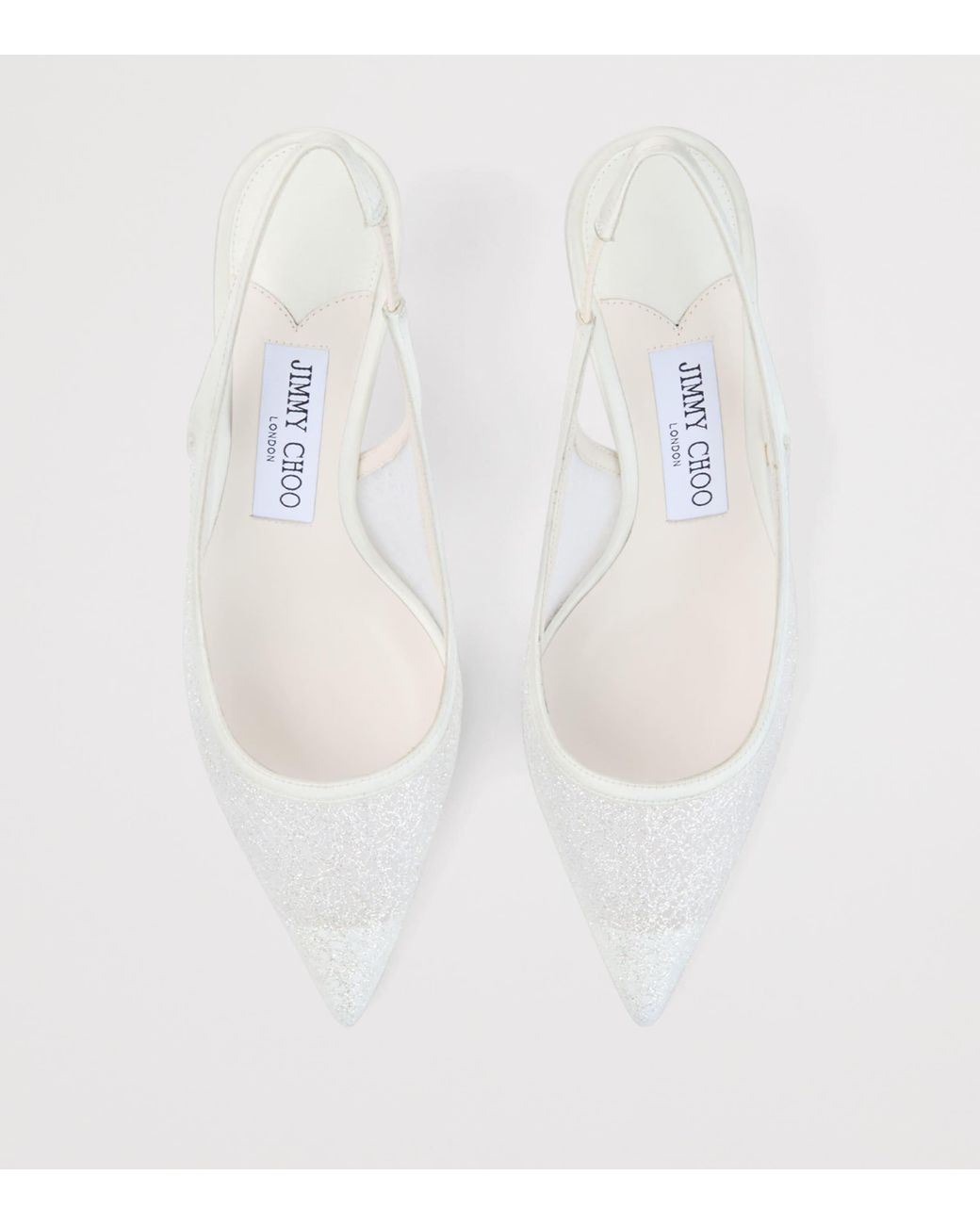 Jimmy Choo White Love 65 Slingback Heels