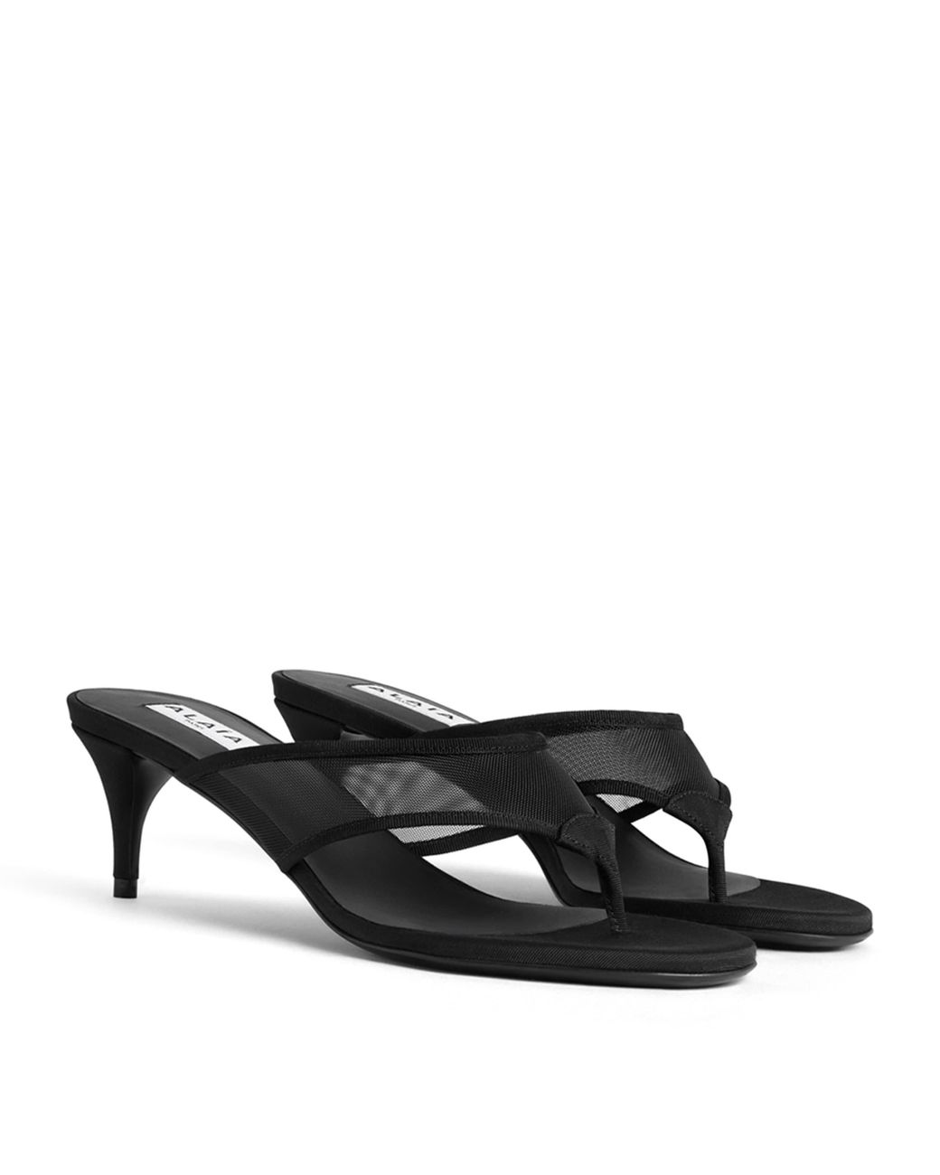 Alaïa White Mesh Thong Mules 55