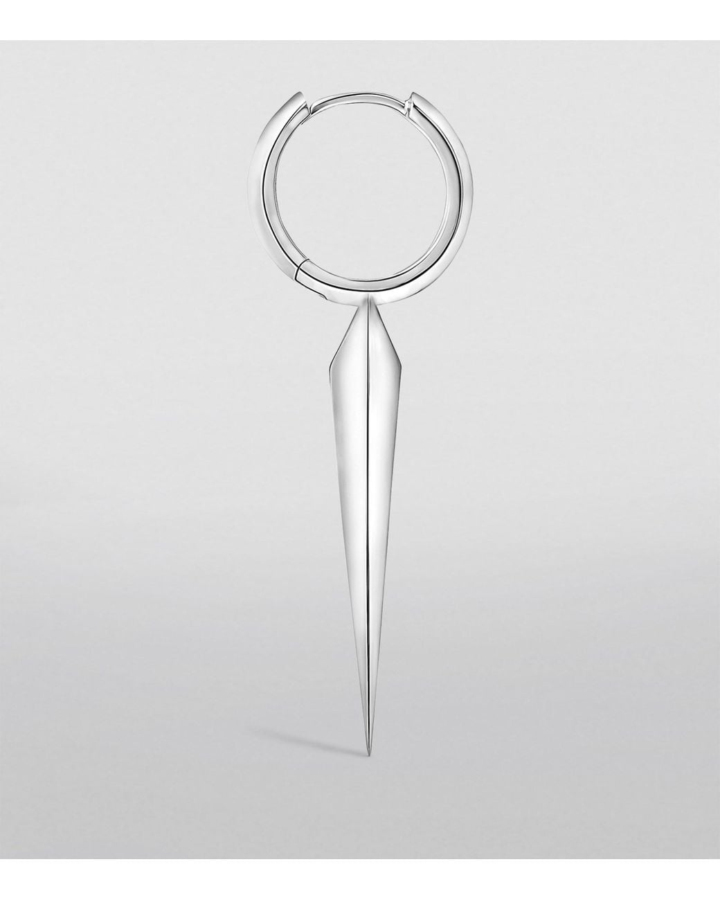 Maria Tash White Faceted Grand Spike Hoop Earring