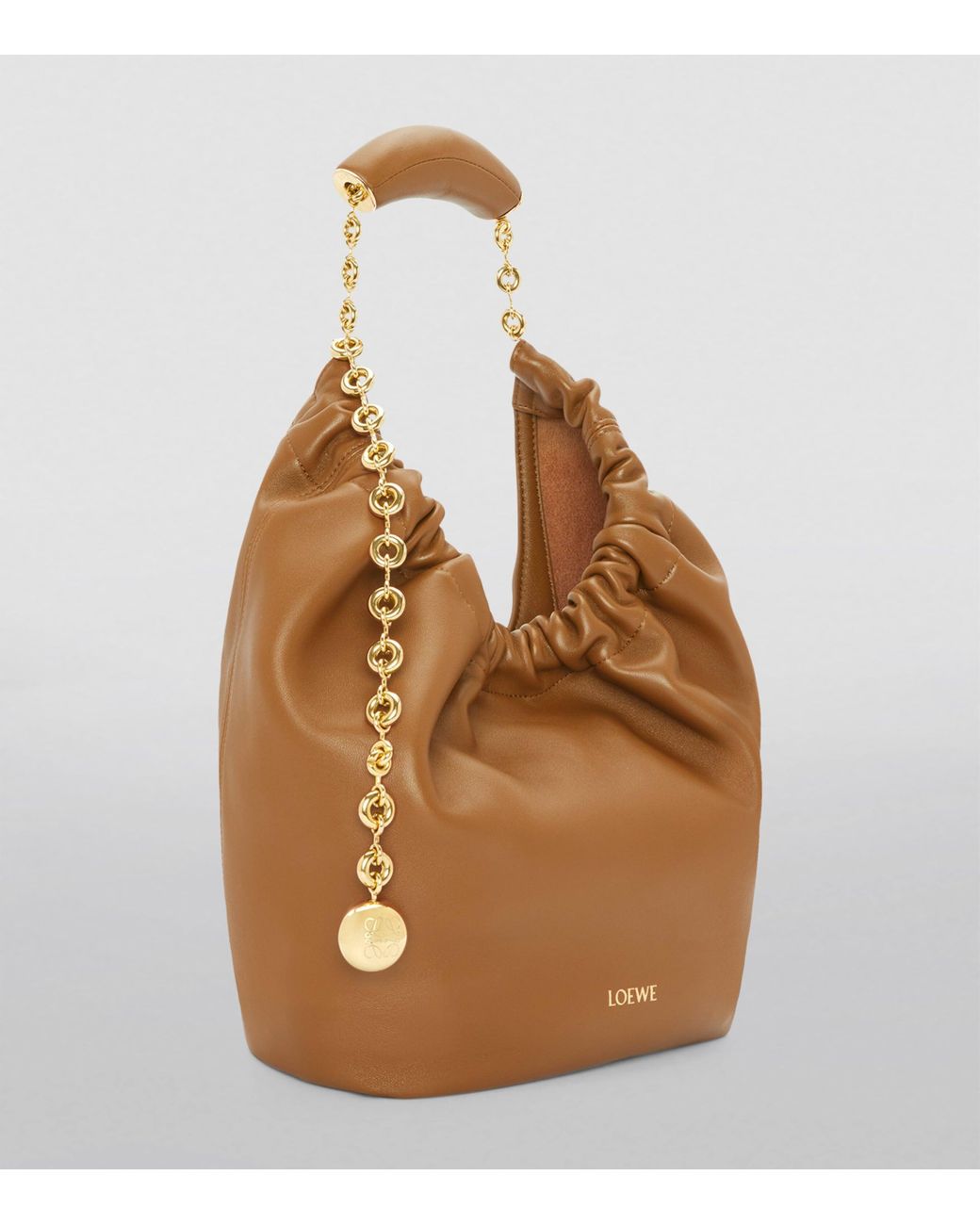 Loewe Brown Small Leather Squeeze Top-Handle Bag