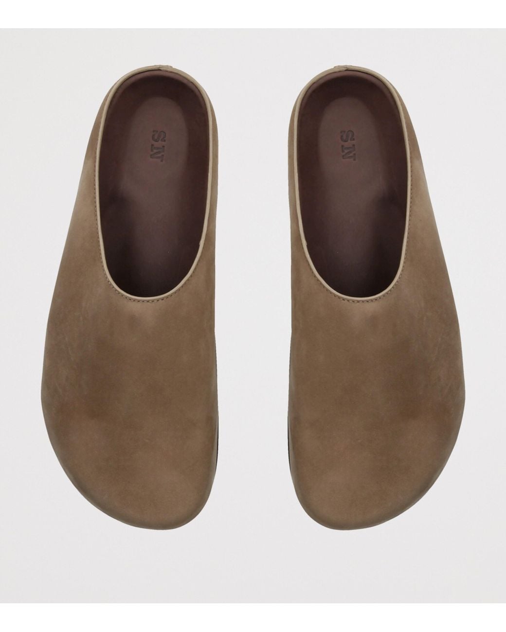 Studio Nicholson Brown Nubuck Suede Slip-On Clogs for men
