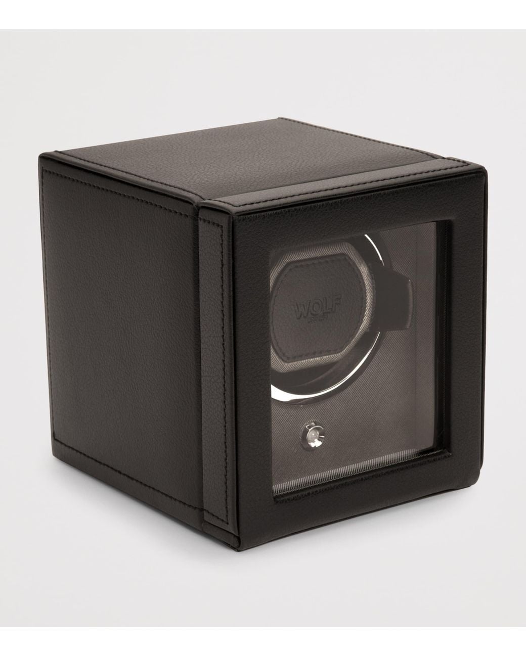 Wolf Black Cub Watch Winder With Cover