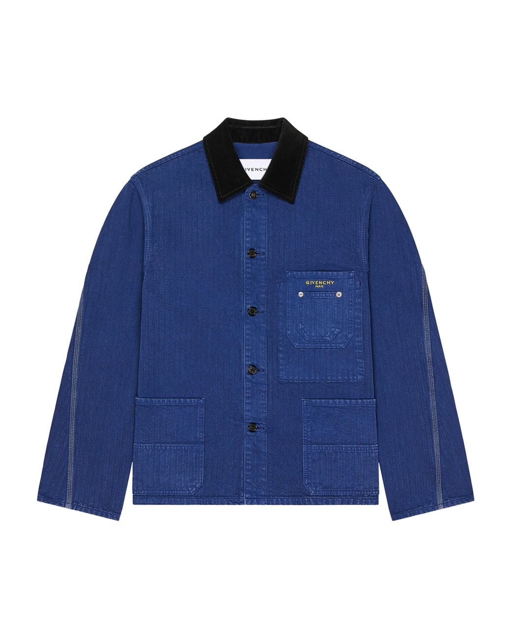 Givenchy Blue Herringbone Denim Jacket for men