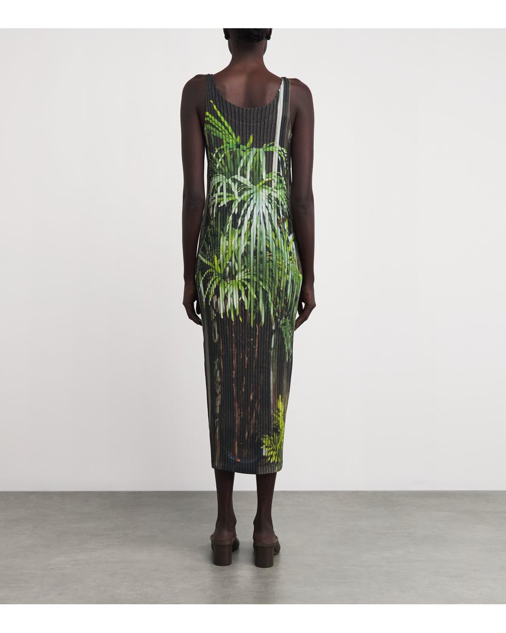 Issey Miyake Green Urban Jungle Pleats Cardigan