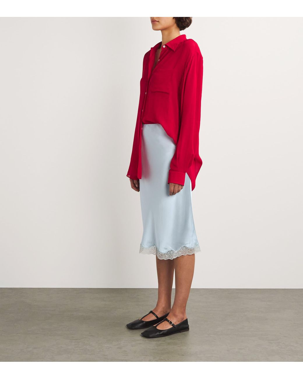 スカート THE ROW IRENE MIDI SIRT IN SILK SATIN THE ROW Irene Silk Slip Skirt | Neiman Marcus