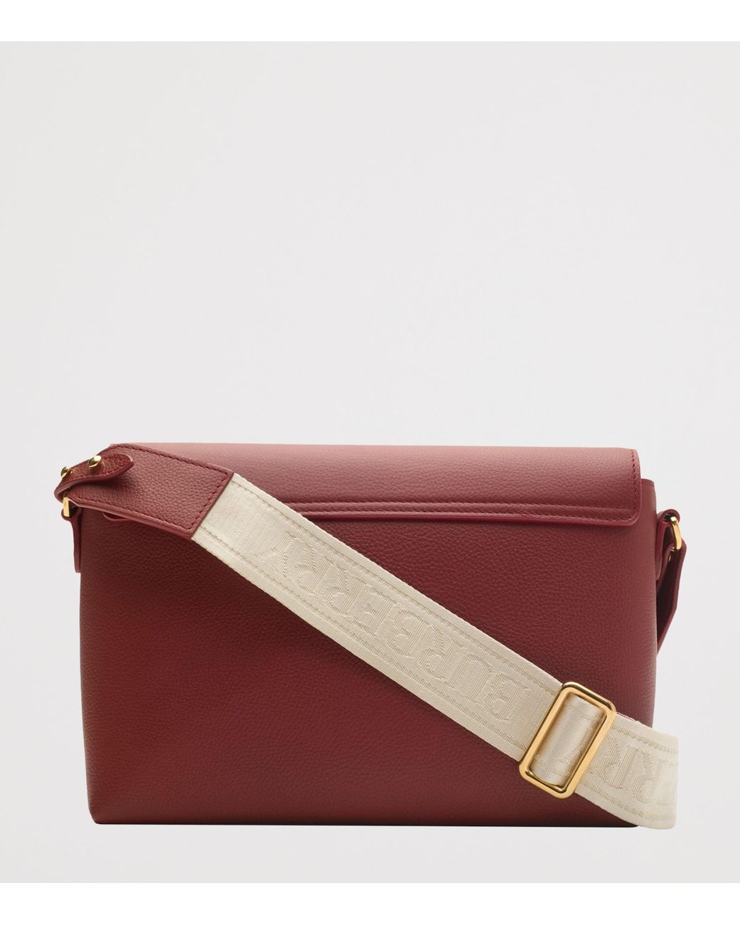 Burberry Purple Leather Note Cross-Body Bag