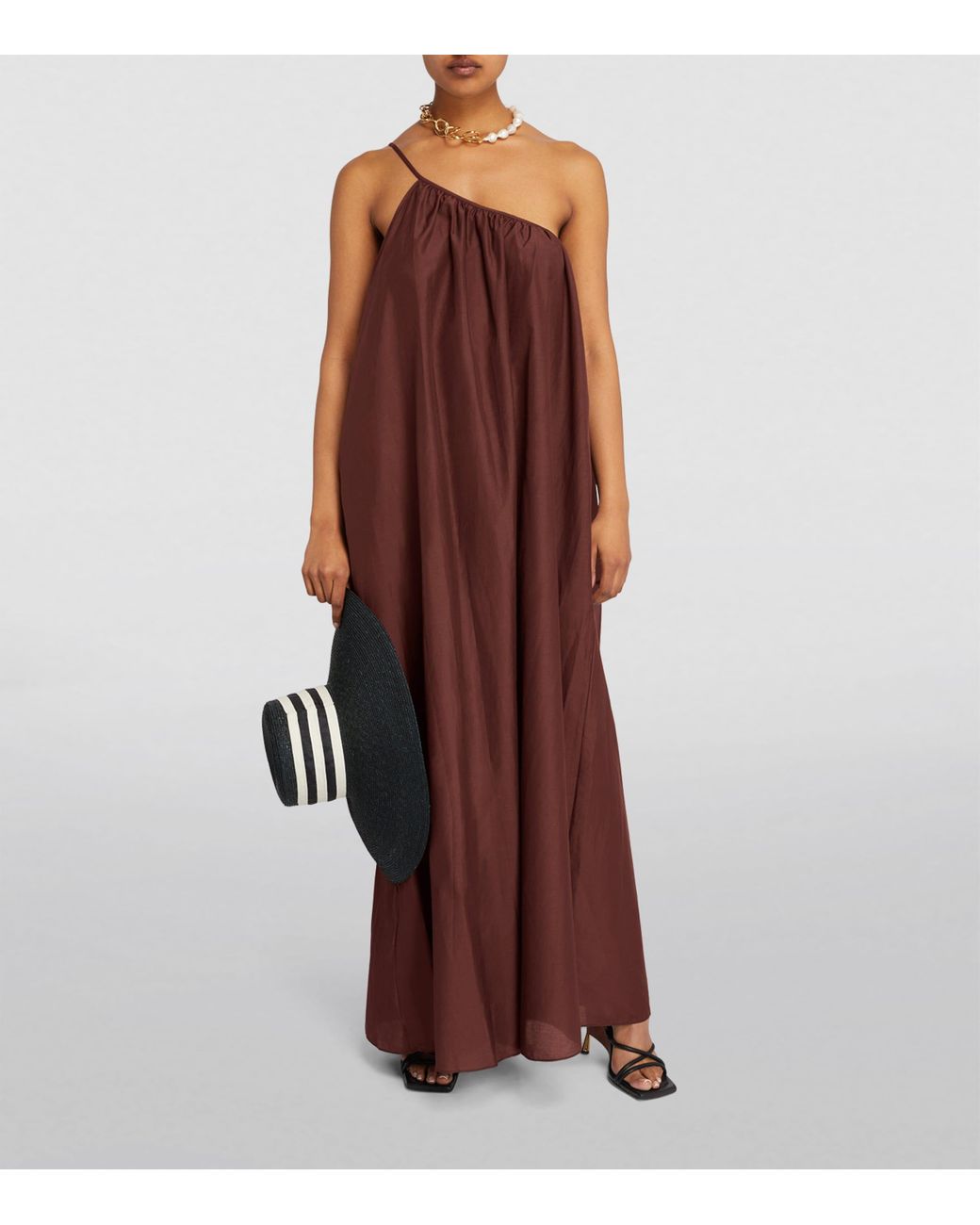 open lace back dress Gathered Bodice Dress - Black