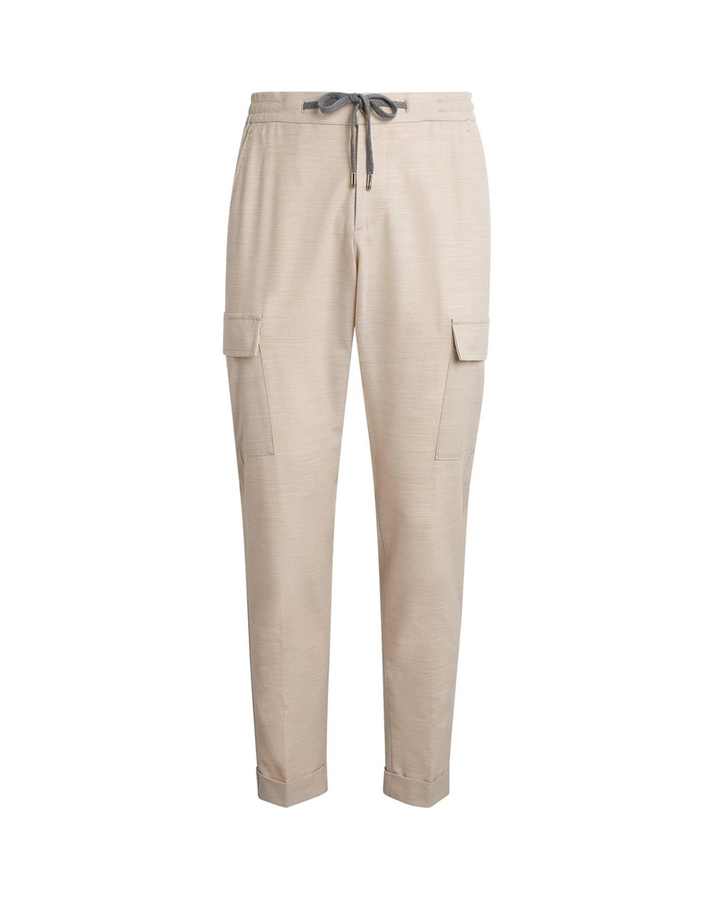 Marco Pescarolo Natural Stretch-Cashmere Drawstring Cargo Trousers for men