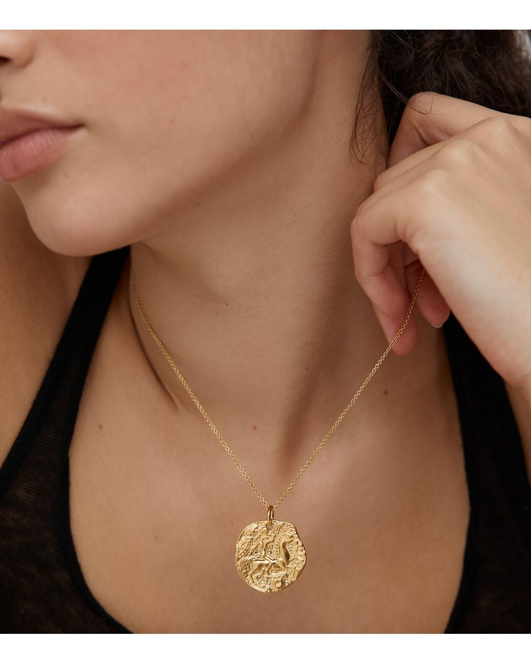 Monica Vinader Metallic Vermeil Coin Talisman Necklace