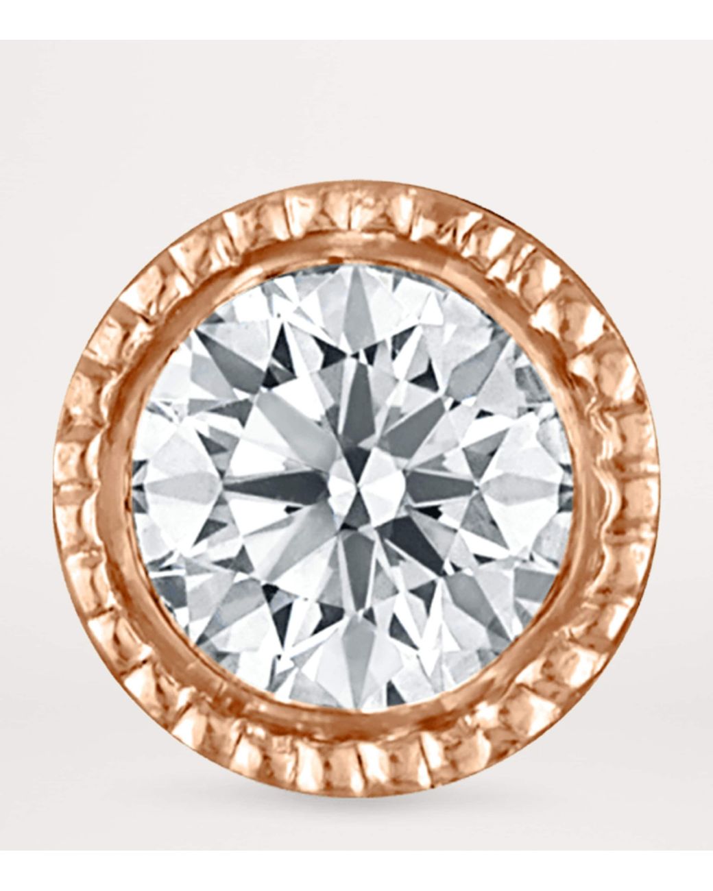Maria Tash Metallic Scalloped Set Diamond Threaded Stud Earring