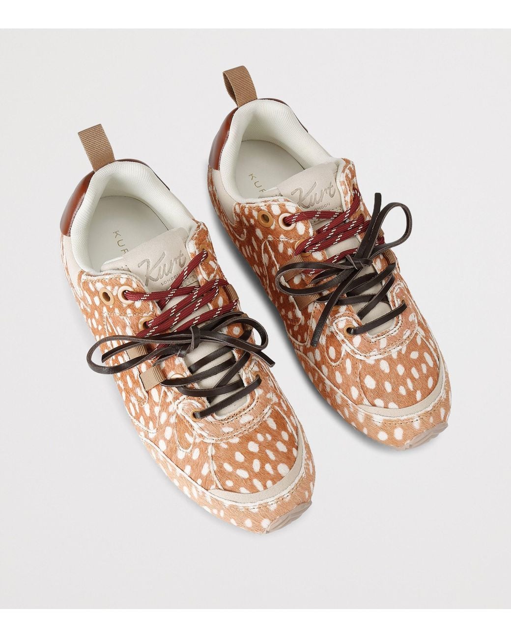 Kurt Geiger Pink Leather Slim Runner Sneakers