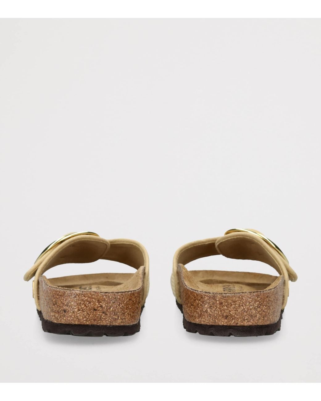 Birkenstock White Raffia Madrid Big Buckle Sandals
