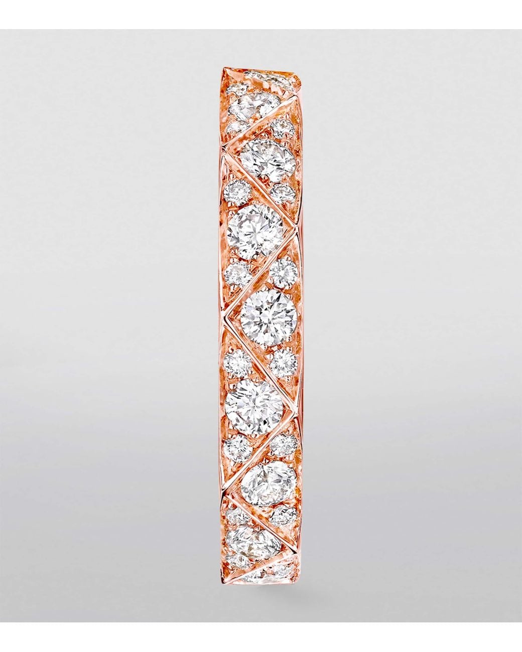 Graff Pink Rose Gold And Diamond Lg Signature Ring