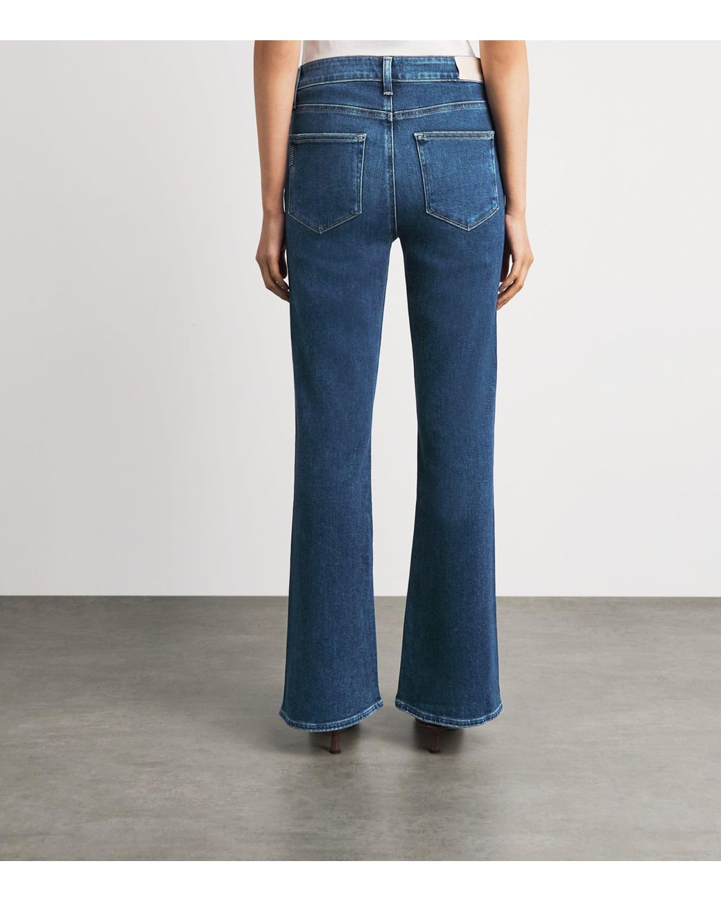 PAIGE Blue Stretch-Denim Laurel Canyon Bootcut Jeans