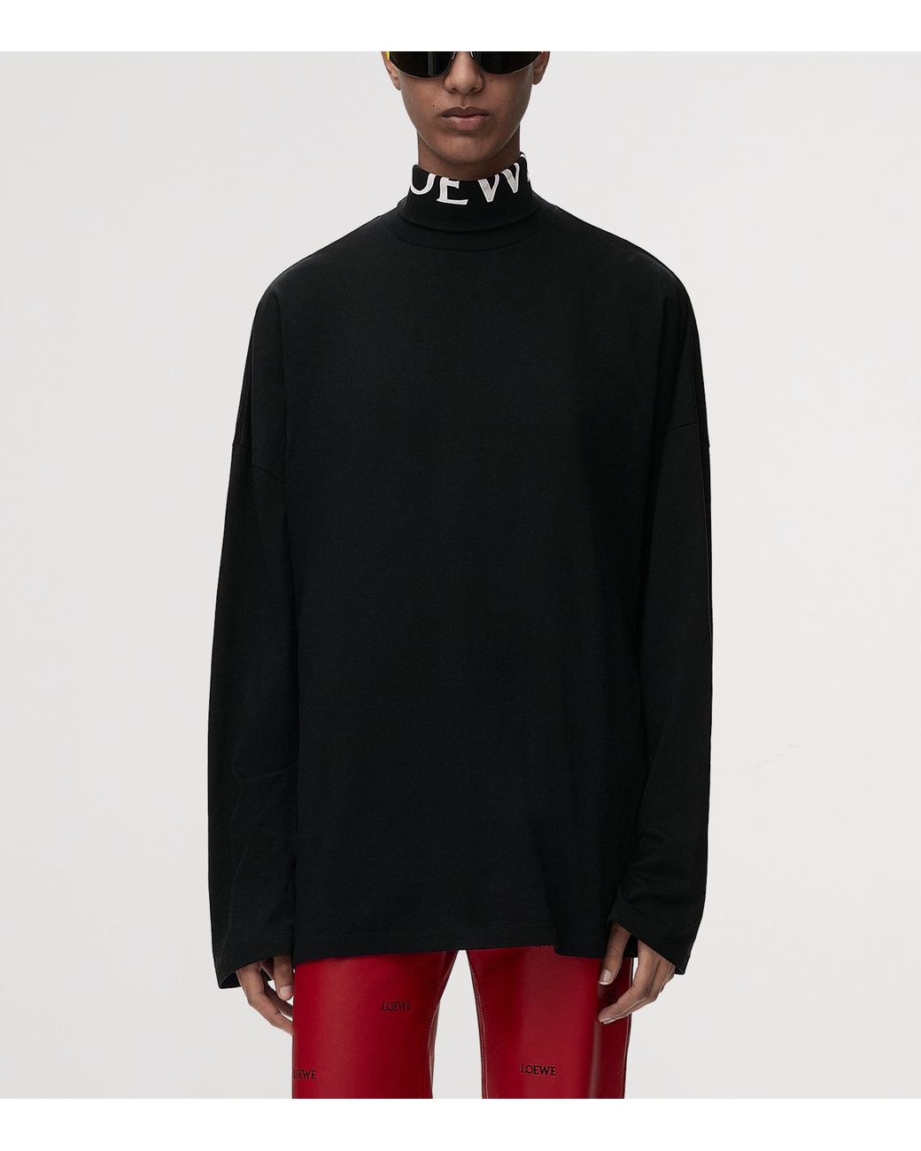 Loewe Blue Rollneck Logo Sweater