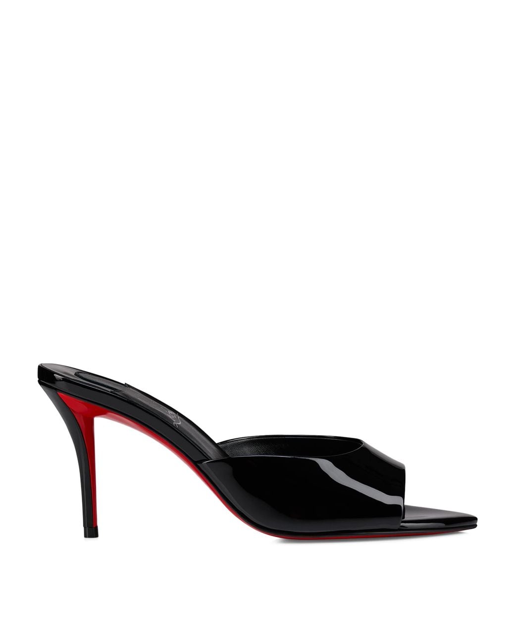 Christian Louboutin Black Miss Z Patent Calf Leather Mules 80
