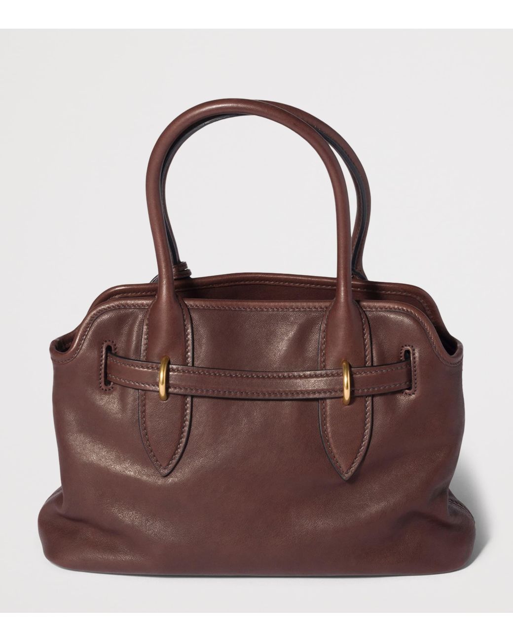 Miu Miu Brown Nappa Leather Aventure Top-Handle Bag