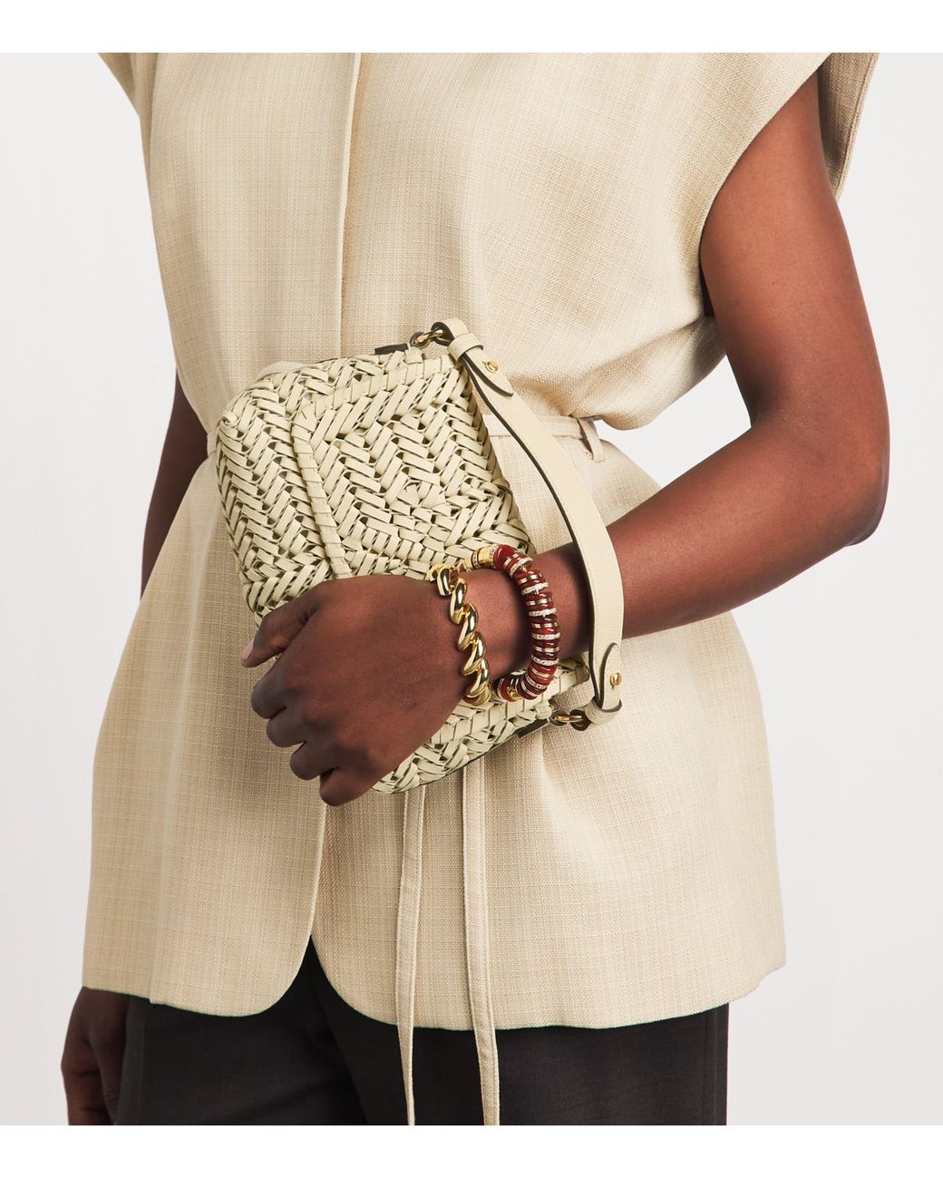 Anya Hindmarch Metallic Woven Leather Neeson Cross-Body Bag