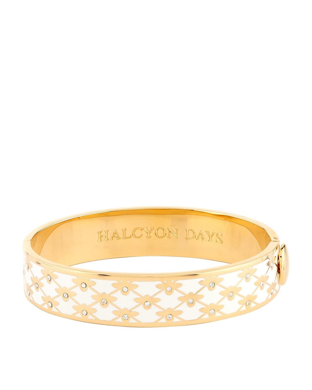 Halcyon Days Metallic Bee Trellis Bangle