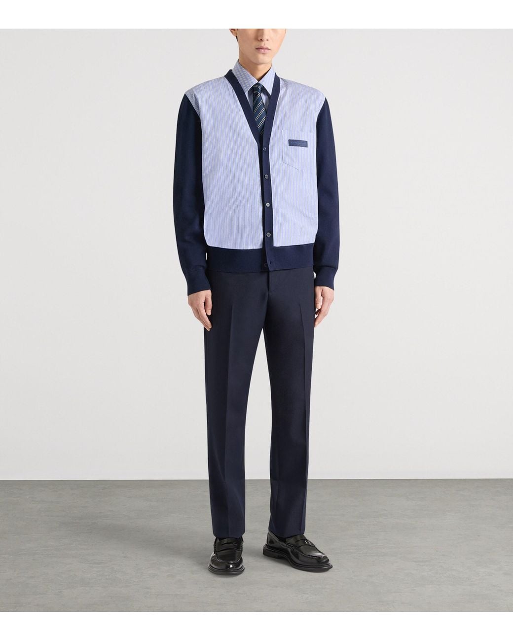 Givenchy Blue Wool Slim Tailored Trousers for men