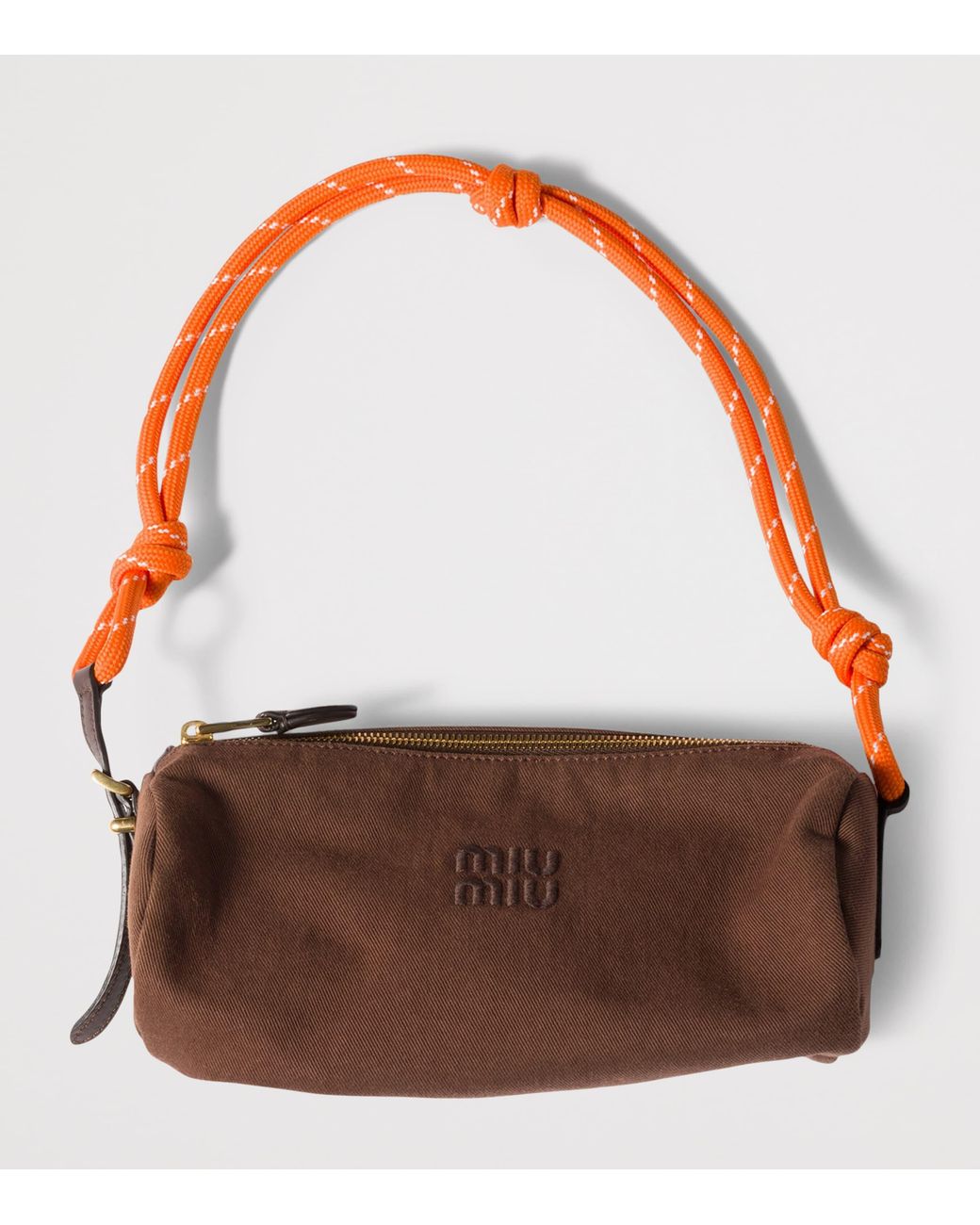 Miu Miu Brown Gabardine Pouch