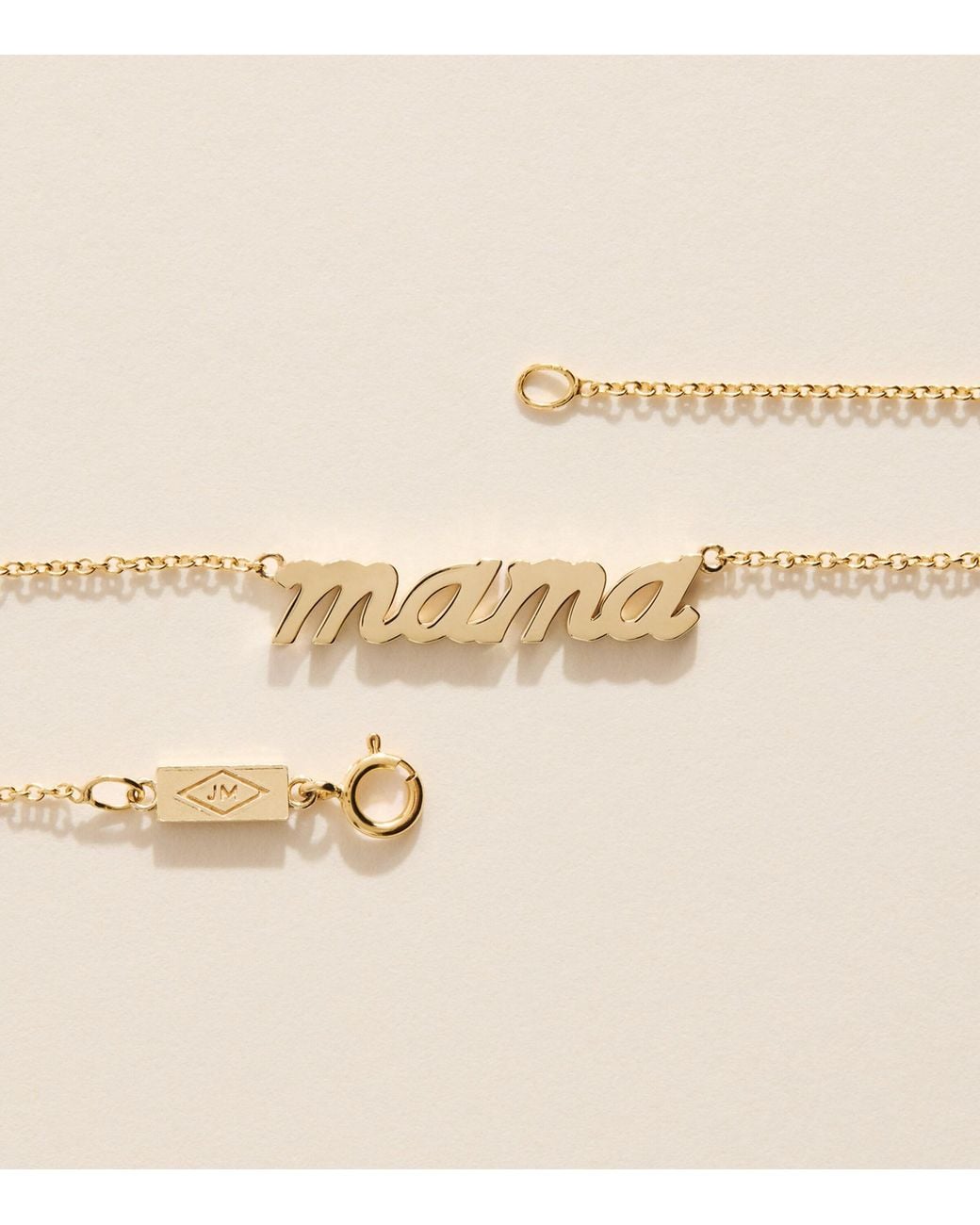 Jennifer Meyer Natural Mama Script Necklace