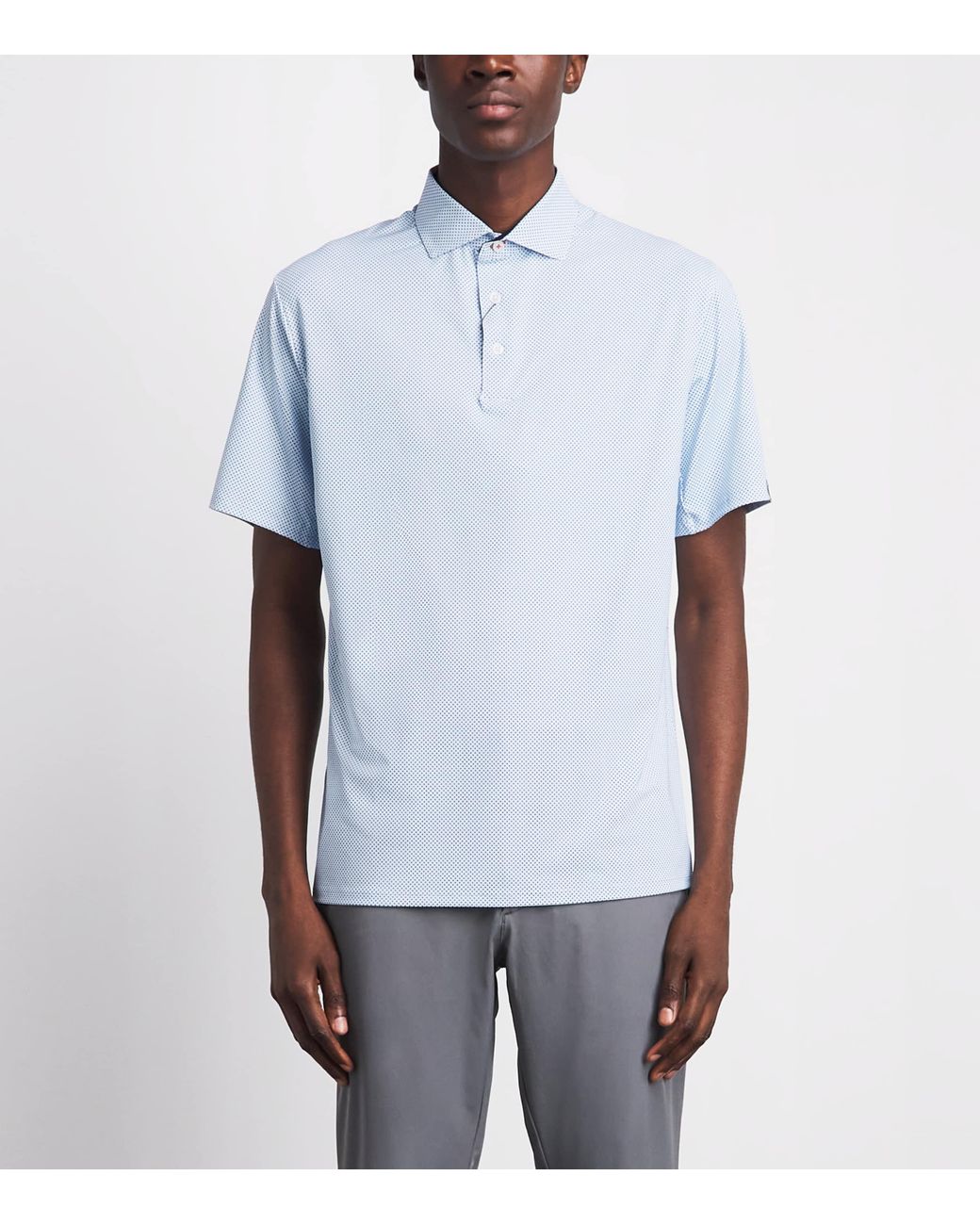 Kjus Blue Printed Golfer Polo Shirt for men