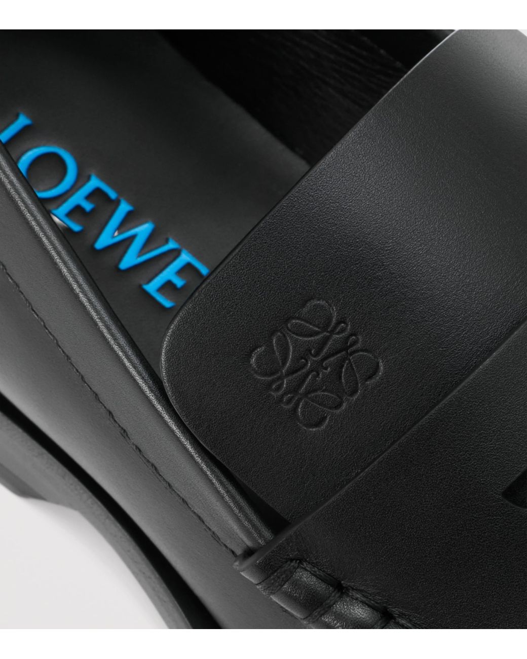Loewe Black Calfskin Bobine Loafers for men